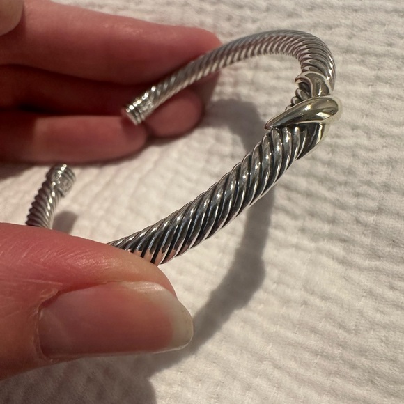 David Yurman Classic Cable Bracelet with gold X - 5mm, size M - Picture 1 of 5
